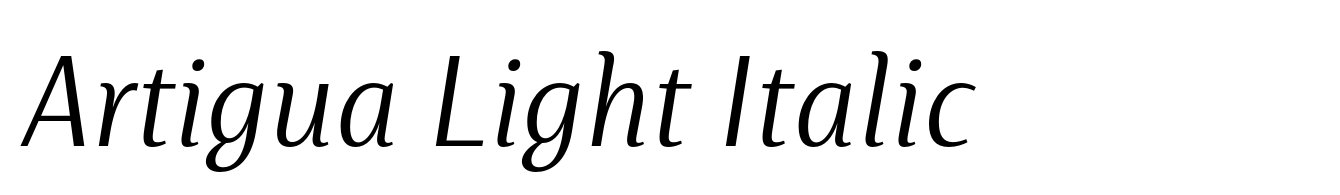 Artigua Light Italic